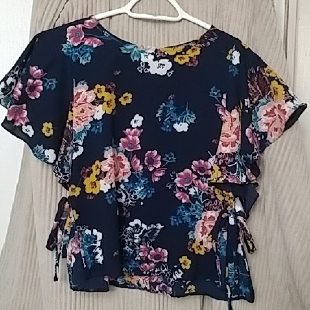 Floral Navy Women's Top